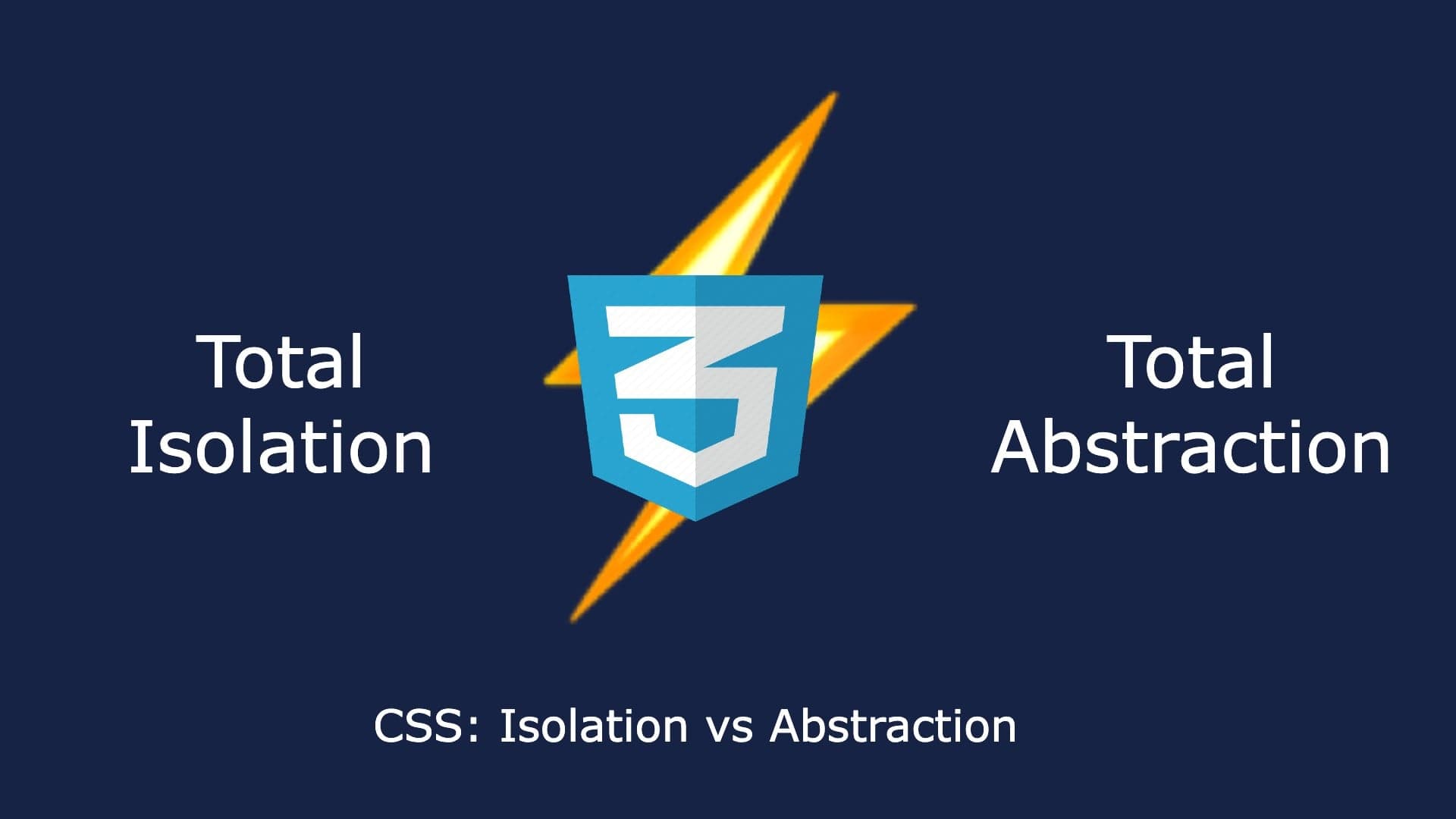 CSS: Isolation vs Abstraction